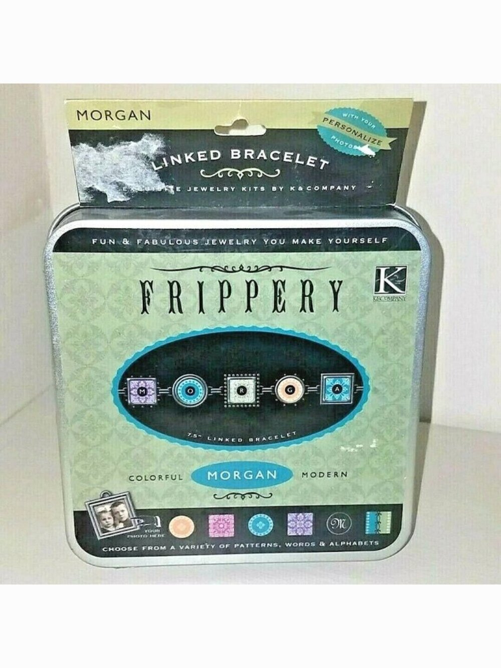 Link Bracelet Kit DIY Silver Blank Modern Colorful